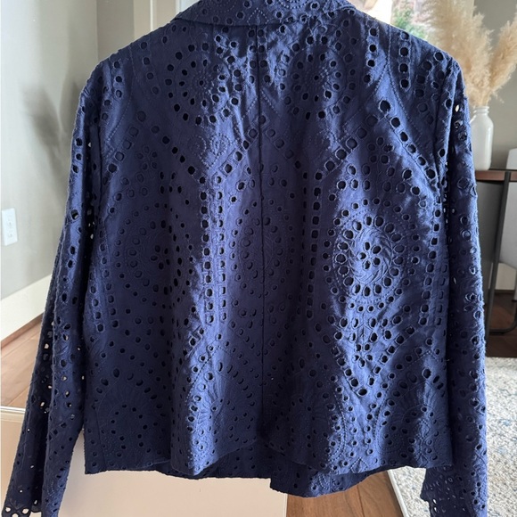 Aqua Navy Eyelet Blazer - NWT!! NEW!! - Picture 4 of 10